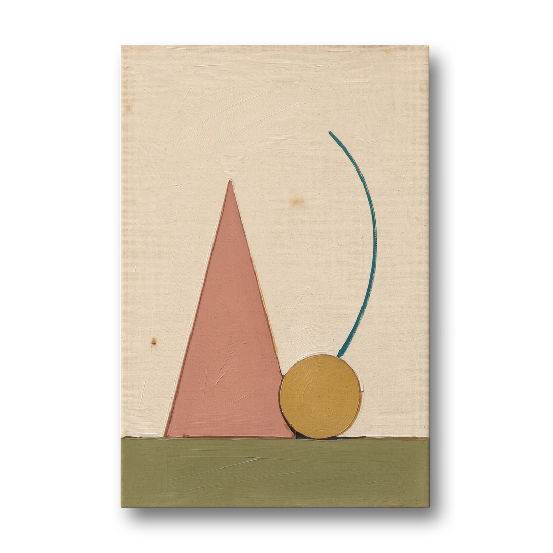 Abstract Geometric Wall Art of a Circle at Rest - Canvas Wall Art - Front