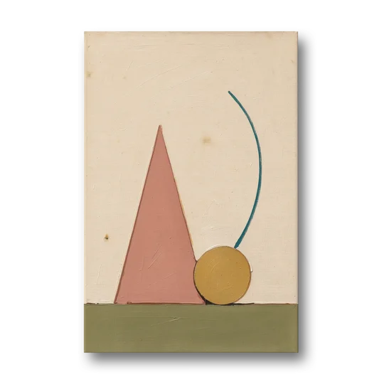Abstract Geometric Wall Art of a Circle at Rest - Canvas Wall Art - Front