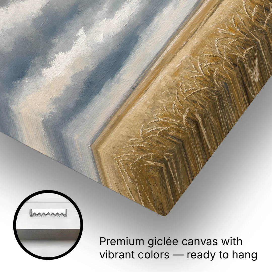Abstract Landscape Canvas Art of the Open Prairie - Canvas Wall Art - Gallery Wrap Corner