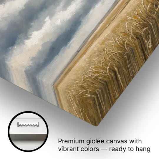 Abstract Landscape Canvas Art of the Open Prairie - Canvas Wall Art - Gallery Wrap Corner