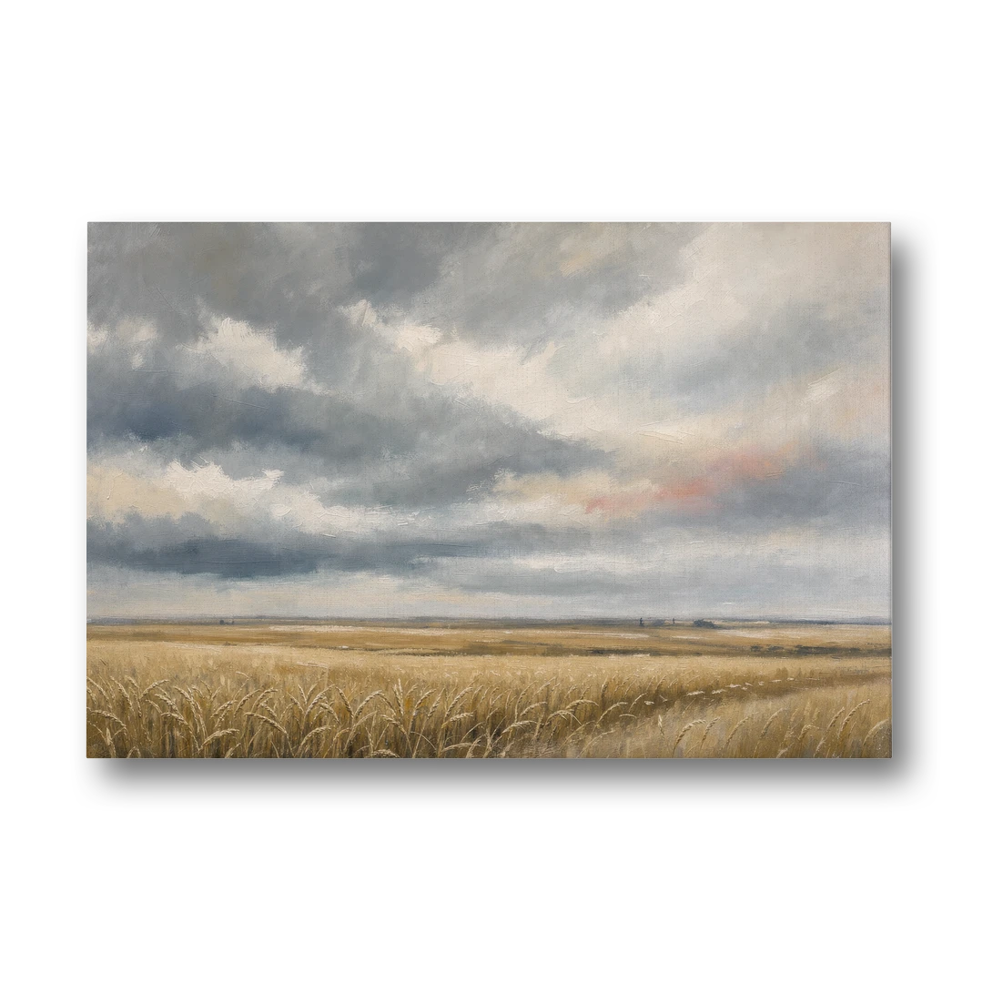Abstract Landscape Canvas Art of the Open Prairie - Canvas Wall Art - Front
