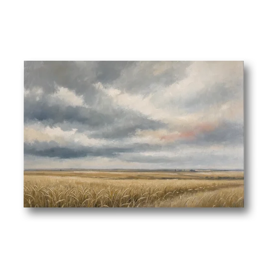 Abstract Landscape Canvas Art of the Open Prairie - Canvas Wall Art - Front
