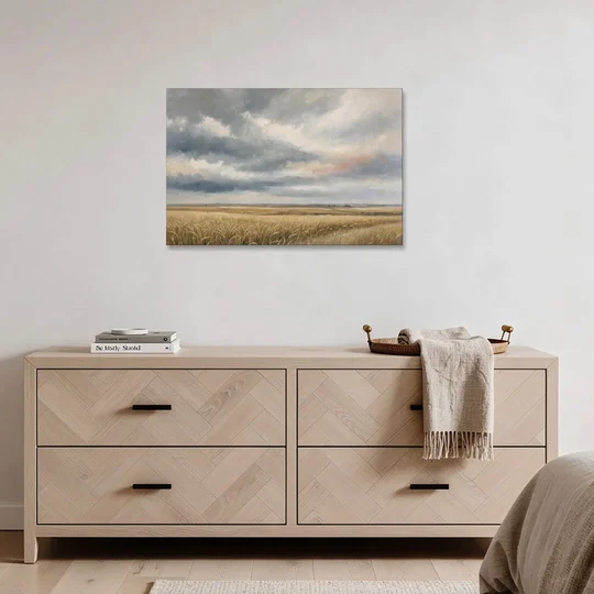 Abstract Landscape Canvas Art of the Open Prairie - Canvas Wall Art - Coffee Table - 36x24