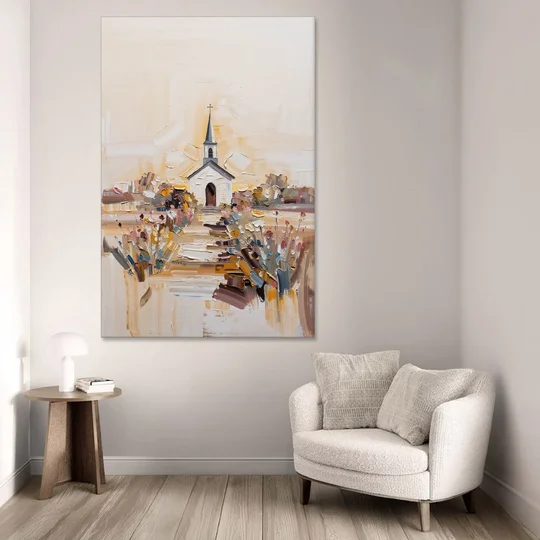 Aesthetic Christian Garden Serenity - Canvas Wall Art - Sofa - 40x60