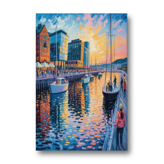 Aker Brygge Vibes - Canvas Wall Art - Front