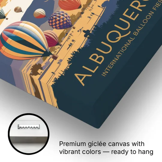 Albuquerque Balloon Fiesta - Canvas Wall Art - Gallery Wrap Corner