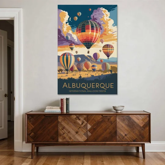 Albuquerque Balloon Fiesta - Canvas Wall Art - Coffee Table - 40x60