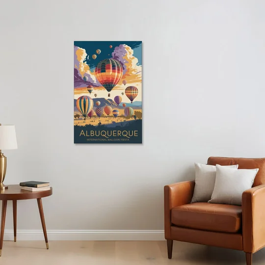 Albuquerque Balloon Fiesta - Canvas Wall Art - Sofa - 24x36