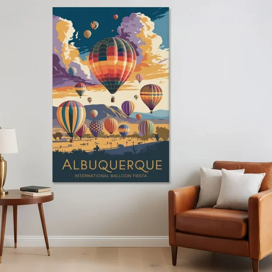 Albuquerque Balloon Fiesta - Canvas Wall Art - Sofa - 40x60