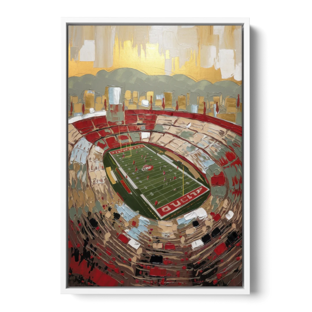 Albuquerque Lobo Pride - White Framed Canvas Wall Art - Front