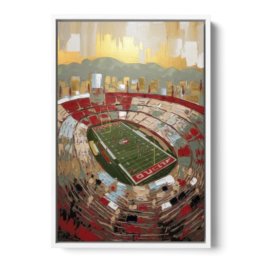 Albuquerque Lobo Pride - White Framed Canvas Wall Art - Front