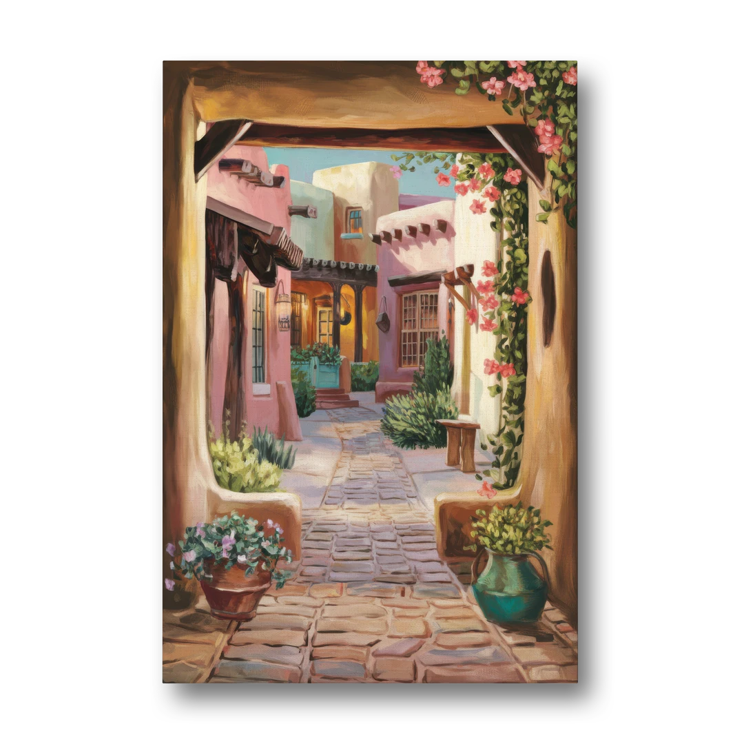 Albuquerque Old Town Charm - Canvas Wall Art - Front