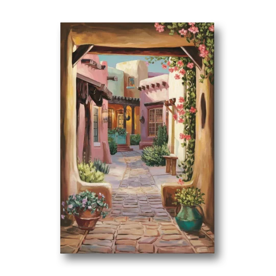 Albuquerque Old Town Charm - Canvas Wall Art - Front