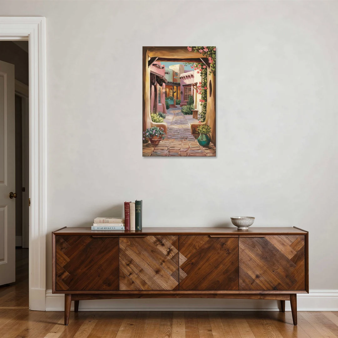 Albuquerque Old Town Charm - Canvas Wall Art - Coffee Table - 24x36