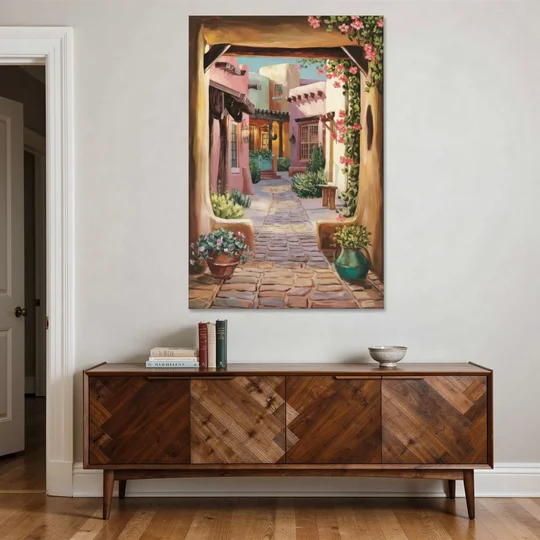 Albuquerque Old Town Charm - Canvas Wall Art - Coffee Table - 40x60