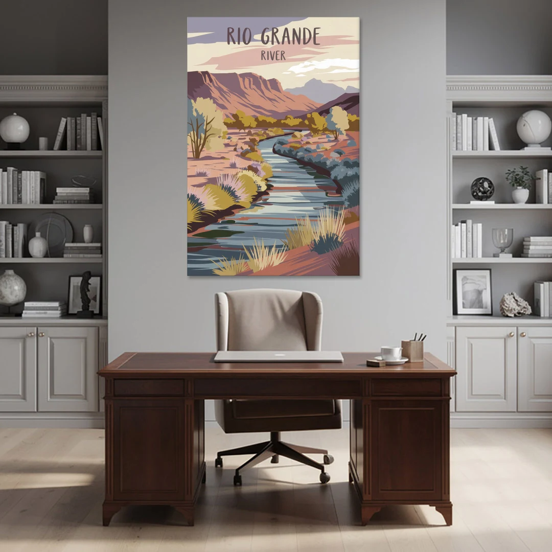 Albuquerque Rio Grande Views - Canvas Wall Art - Office - 40x60