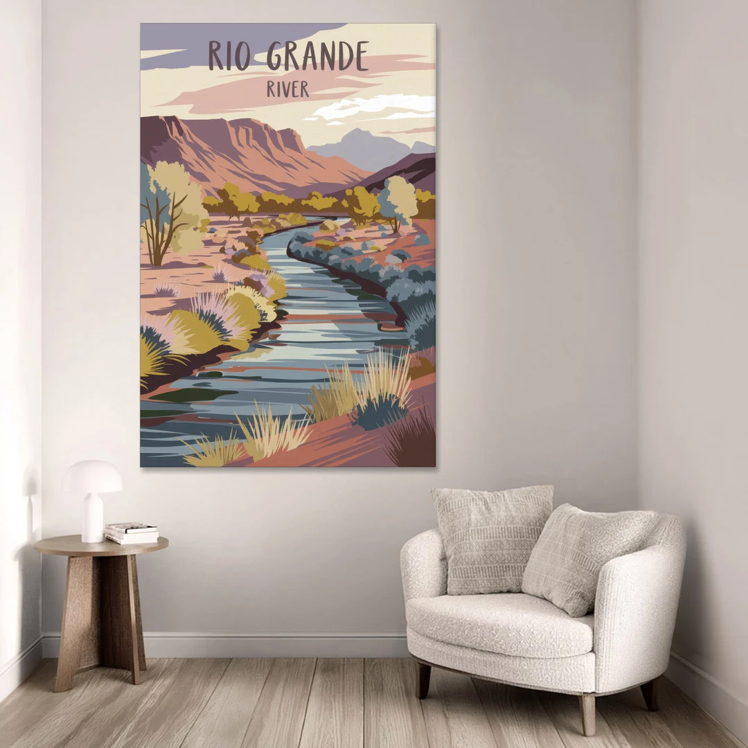 Albuquerque Rio Grande Views - Canvas Wall Art - Sofa - 40x60