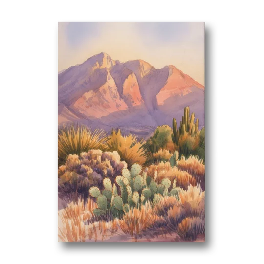 Albuquerque Sandia Mountains - Canvas Wall Art - Front