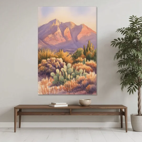 Albuquerque Sandia Mountains - Canvas Wall Art - Coffee Table - 40x60