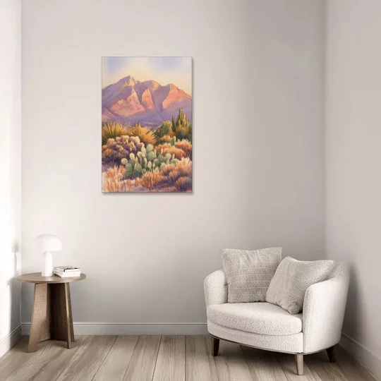 Albuquerque Sandia Mountains - Canvas Wall Art - Sofa - 24x36