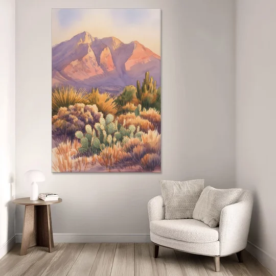 Albuquerque Sandia Mountains - Canvas Wall Art - Sofa - 40x60