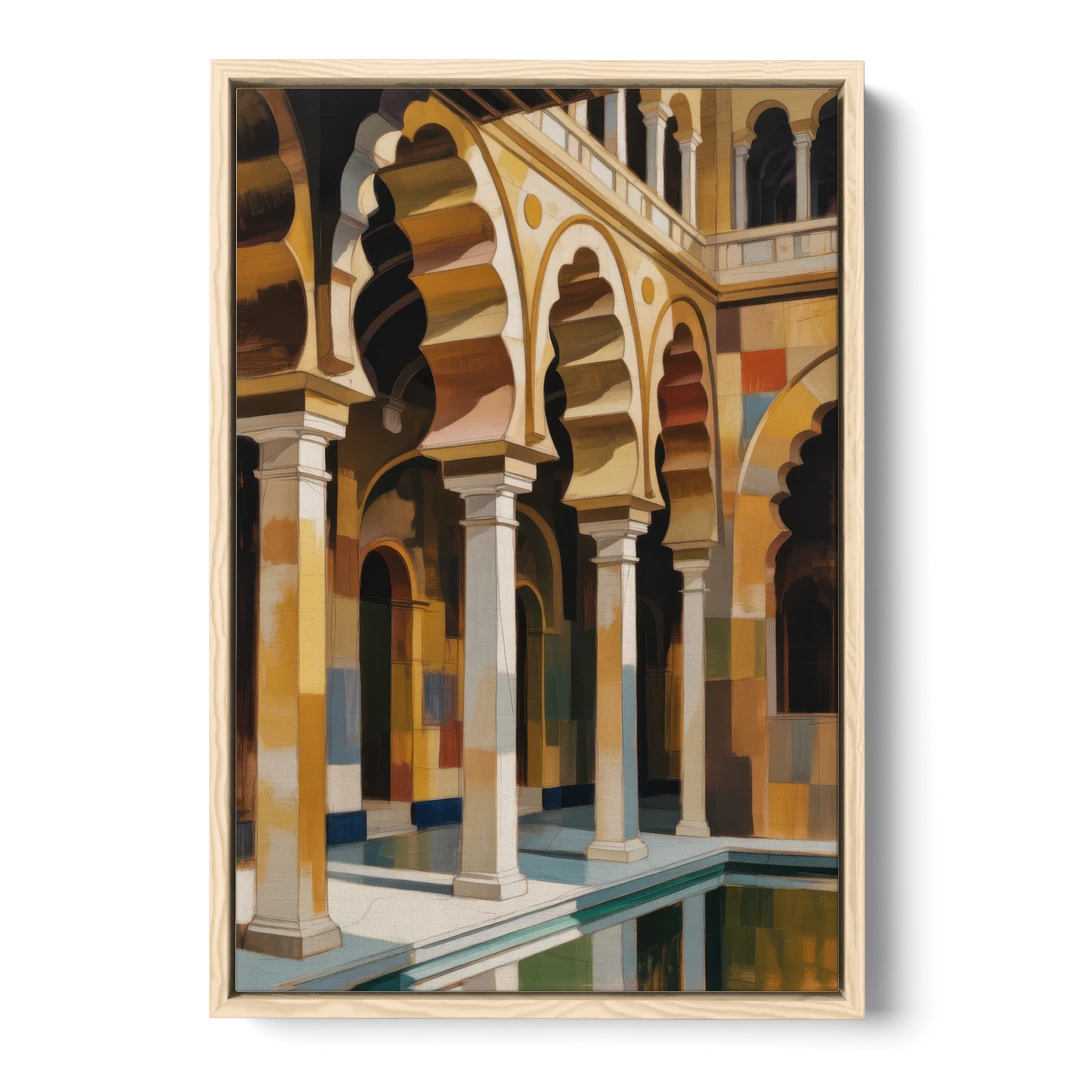 Alcazar Allure - Oak Framed Canvas Wall Art - Front