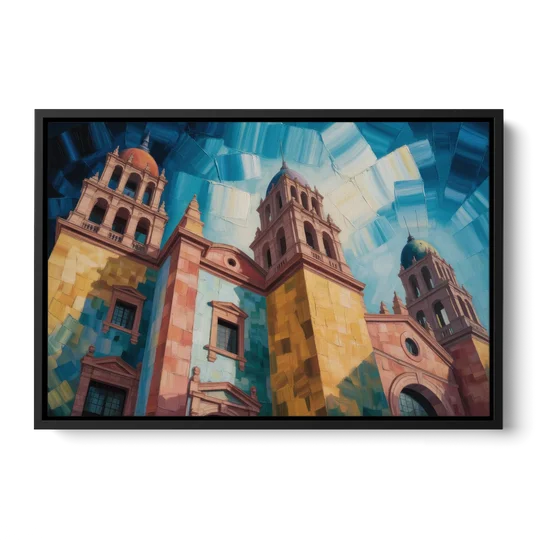 Alhóndiga de Granaditas - Black Framed Canvas Wall Art - Front