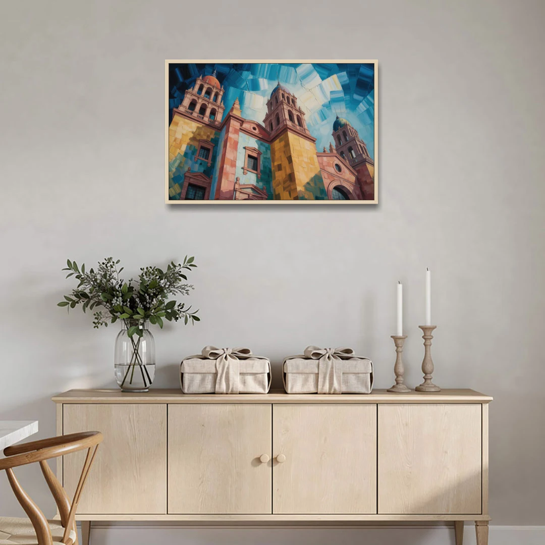 Alhóndiga de Granaditas - Oak Framed Canvas Wall Art - Coffee Table - 36x24