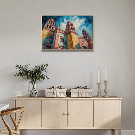 Alhóndiga de Granaditas - Oak Framed Canvas Wall Art - Coffee Table - 36x24
