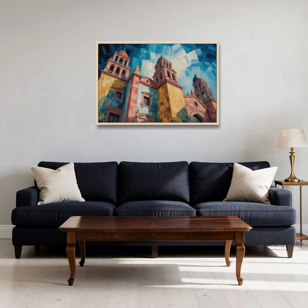 Alhóndiga de Granaditas - Oak Framed Canvas Wall Art - Sofa - 36x24