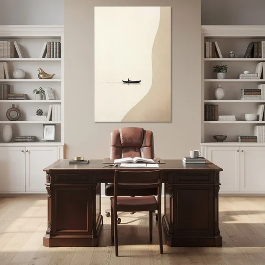 Alone with the Water - Canvas Wall Art - Office - 40x60