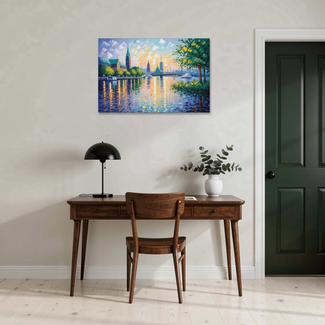 Alster Serenity - Canvas Wall Art - Office - 36x24