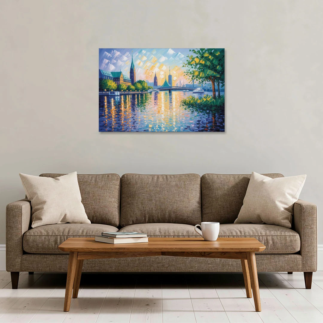 Alster Serenity - Canvas Wall Art - Sofa - 36x24