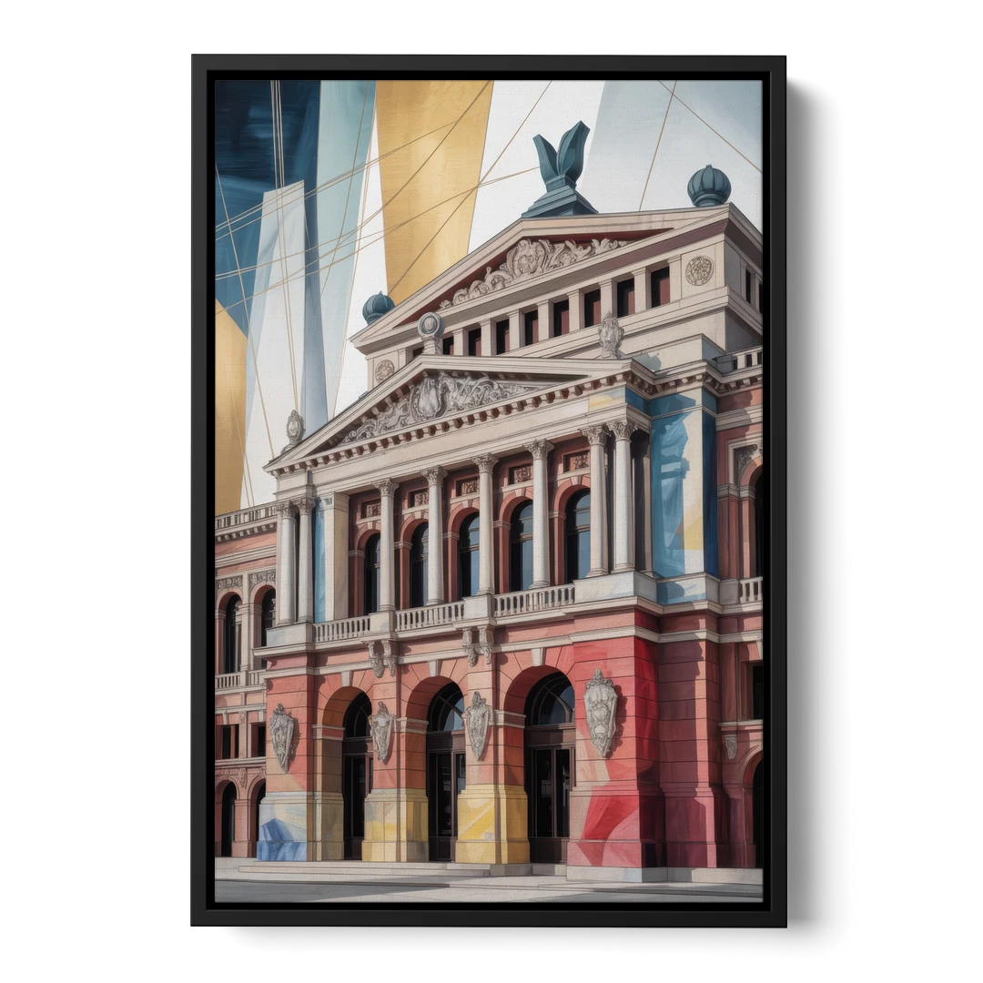Alte Oper Majesty - Black Framed Canvas Wall Art - Front