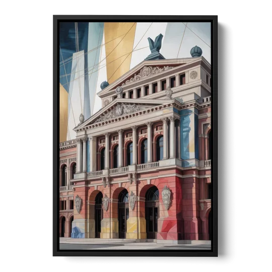 Alte Oper Majesty - Black Framed Canvas Wall Art - Front