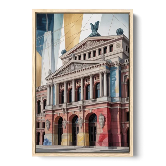 Alte Oper Majesty - Oak Framed Canvas Wall Art - Front