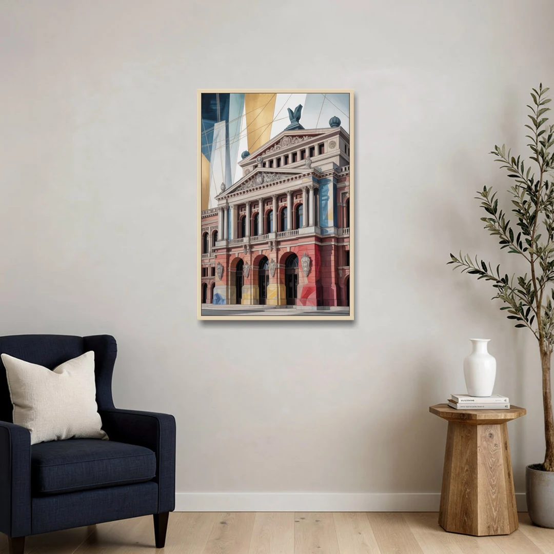 Alte Oper Majesty - Oak Framed Canvas Wall Art - Sofa - 24x36