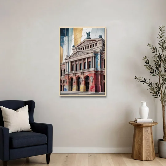 Alte Oper Majesty - Oak Framed Canvas Wall Art - Sofa - 24x36