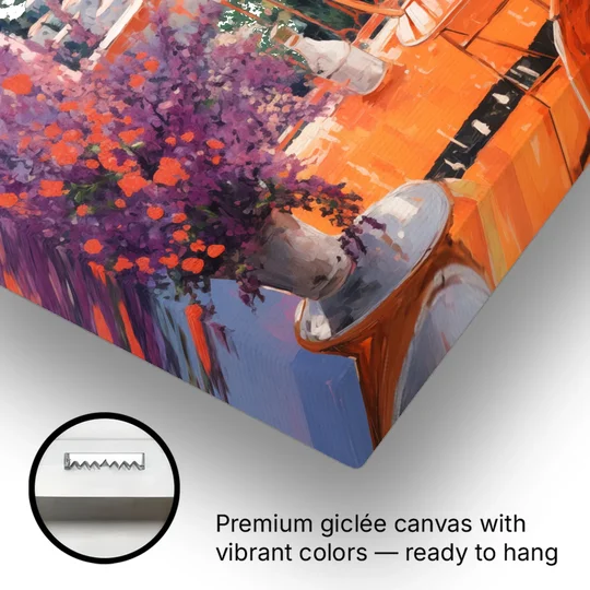 Amalfi Coast Art Through a Window - Canvas Wall Art - Gallery Wrap Corner