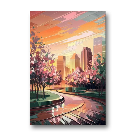 Anaheim Cityscape Vibes - Canvas Wall Art - Front