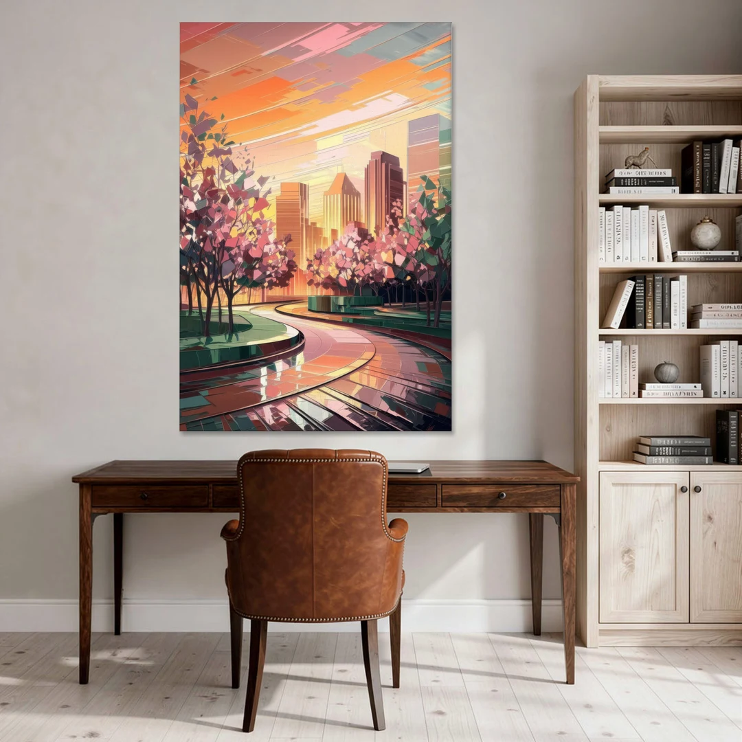 Anaheim Cityscape Vibes - Canvas Wall Art - Office - 40x60
