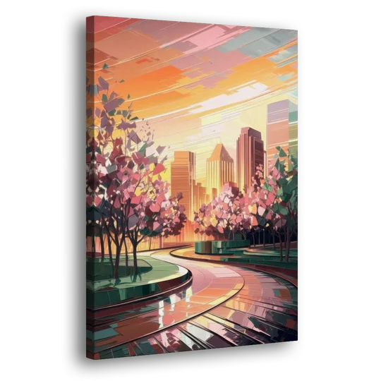 Anaheim Cityscape Vibes - Canvas Wall Art - Side