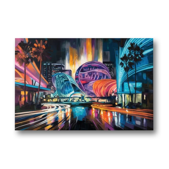 Anaheim Downtown Glow - Canvas Wall Art - Front