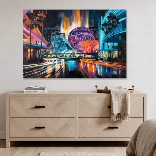 Anaheim Downtown Glow - Canvas Wall Art - Coffee Table - 60x40