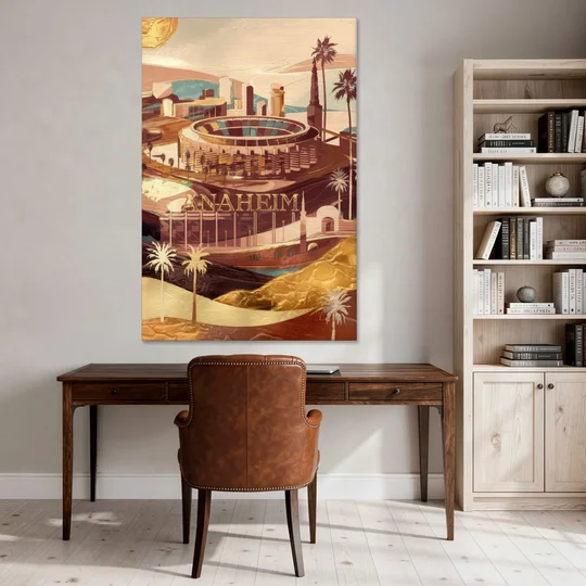 Anaheim Historic Landmarks - Canvas Wall Art - Office - 40x60