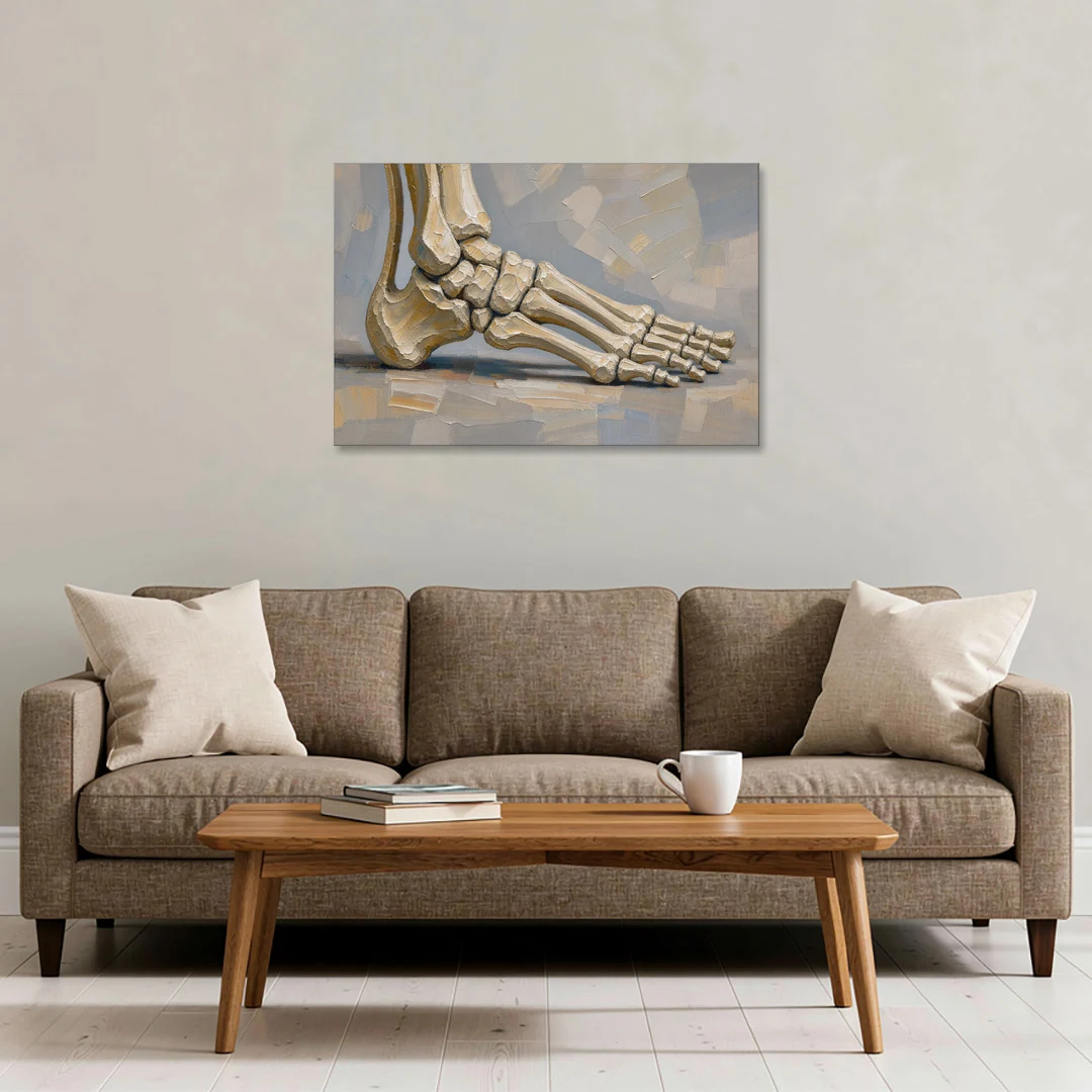 Anatomy Wall Art of the Arching Foot - Canvas Wall Art - Sofa - 36x24
