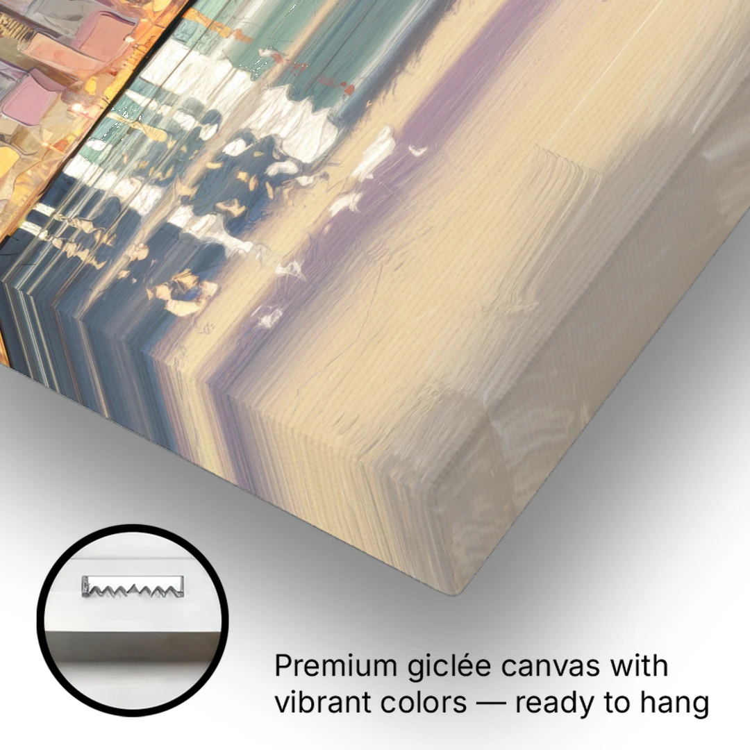 Anchorage Cityscape Reflection - Canvas Wall Art - Gallery Wrap Corner