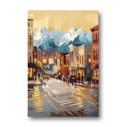 Anchorage Downtown Streets - Canvas Wall Art - Front