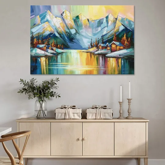 Anchorage Mountain Views - Canvas Wall Art - Coffee Table - 60x40