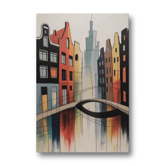 Anne Frank's Amsterdam - Canvas Wall Art - Front